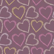 Romantic seamless pattern with hearts N74
