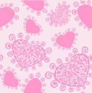 Romantic seamless pattern with hearts N75
