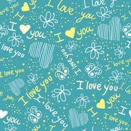 Romantic seamless pattern with hearts N79
