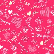 Romantic seamless pattern with hearts N80
