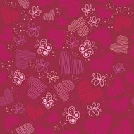 Romantic seamless pattern with hearts N84