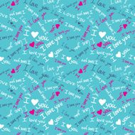 Romantic seamless pattern with hearts N85