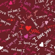 Romantic seamless pattern with hearts N86