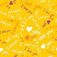Romantic seamless pattern with hearts N87