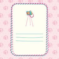 Old vintage camera Vector illustration card in hipster style
