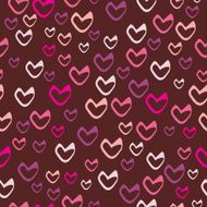 Romantic seamless pattern with hearts N88