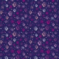 Romantic seamless pattern with hearts N92
