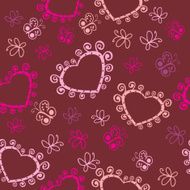 Romantic seamless pattern with hearts N94