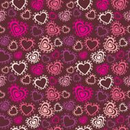 Romantic seamless pattern with hearts N97