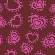 Romantic seamless pattern with hearts N99