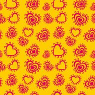 Romantic seamless pattern with hearts N100