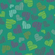 Romantic seamless pattern with hearts N103