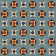 Seamless pattern in retro colors N4