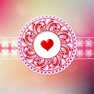 St Valentines greeting card design