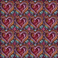 Ethnic love heart pattern N2