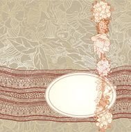 Template frame design for card with lace ribbon N4
