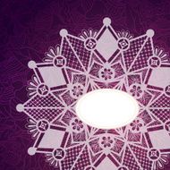 Template frame design for card with lace ribbon N6