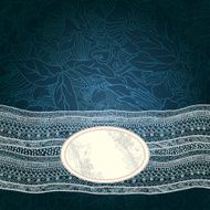 Template frame design for card with lace ribbon N7