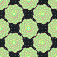 Vector color floral seamless pattern Flowers in order