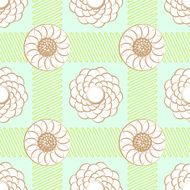 Vector color floral seamless pattern Flowers in order N3