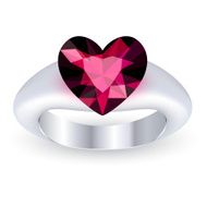 Ring with gemstone heart shaped N2