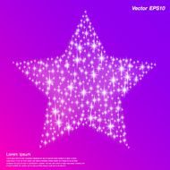Abstract star light beautiful purple Background
