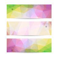 Abstract vector mosaic banners N43