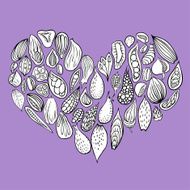 Abstarct doodle heart N3