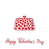 Love clutch with hearts Happy Valentines Day card