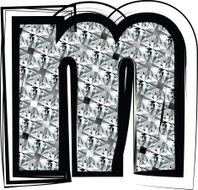 Diamond Font letter m