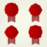Set of red banners