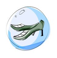Pair of shoes in bubble