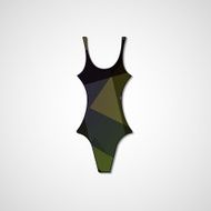 female swimsuit isolated on white background N48