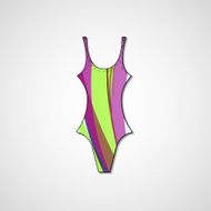 female swimsuit isolated on white background N49