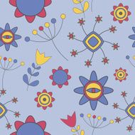 Abstract Cute Background Flower Seamless Pattern Vector Illustr N3