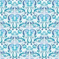 Gzhel Style Damask Background