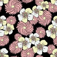 Retro style abstract floral background