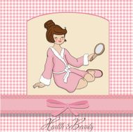 spa lady who looks into a mirror N8
