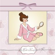 spa lady who looks into a mirror N9