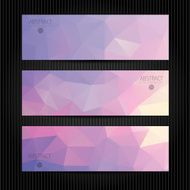 Abstract vector mosaic banners N45