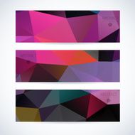Abstract vector mosaic banners N46