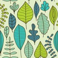 Seamless pattern with leafs N6