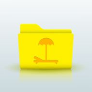 Vector yellow folder on blue background Eps10 N13