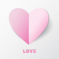 Paper Heart Love Card Vector illustration EPS 10