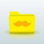 Vector yellow folder on blue background Eps10 N15