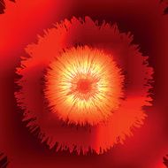 Abstract red flower