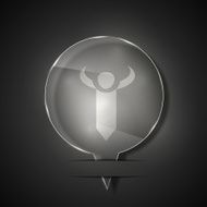 Vector glass tie icon on gray background Eps 10