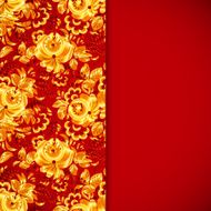 Red and gold floral background