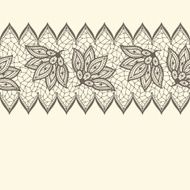 Old lace seamless pattern ornamental border Vector texture