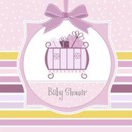 Baby girl shower invitation N5